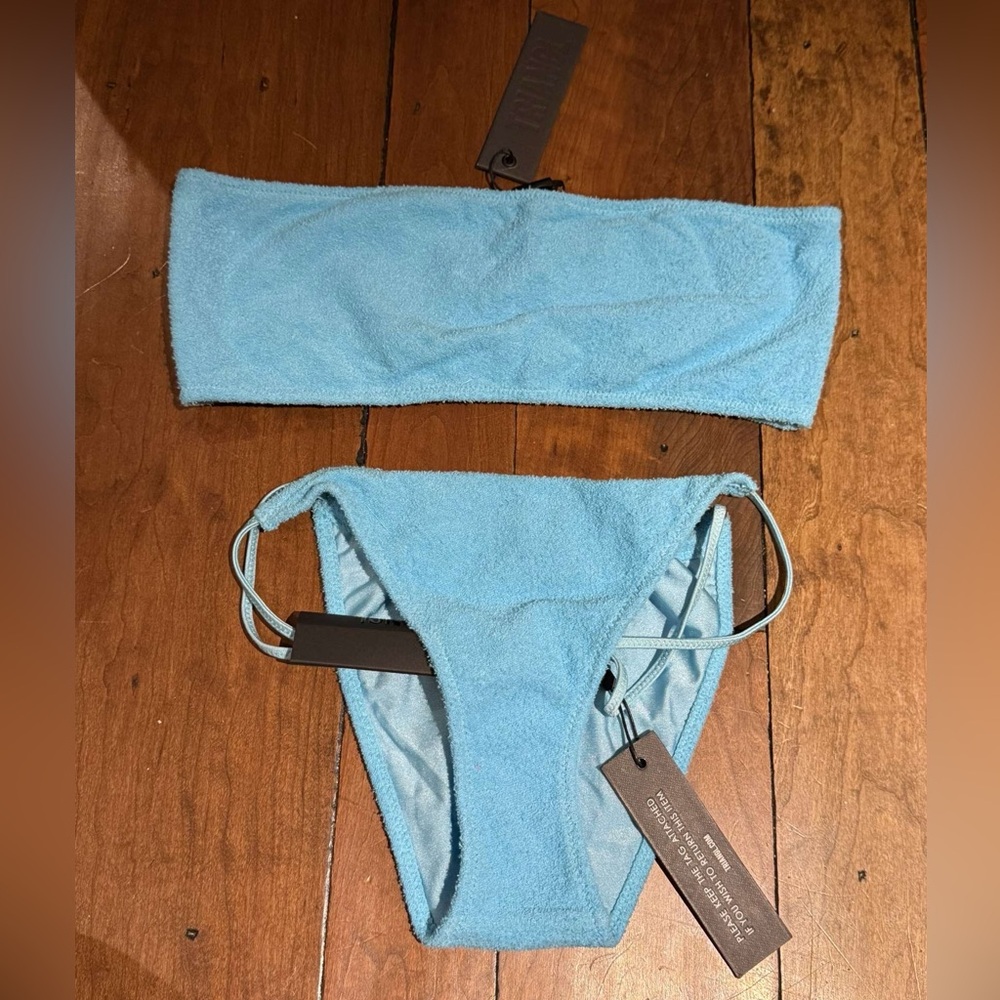 Triangl Swimwear Light Blue Terrycloth Bikini